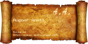 Augner Anett névjegykártya